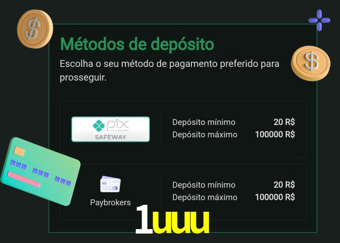 O cassino 1uuu oferece uma grande variedade de métodos de pagamento